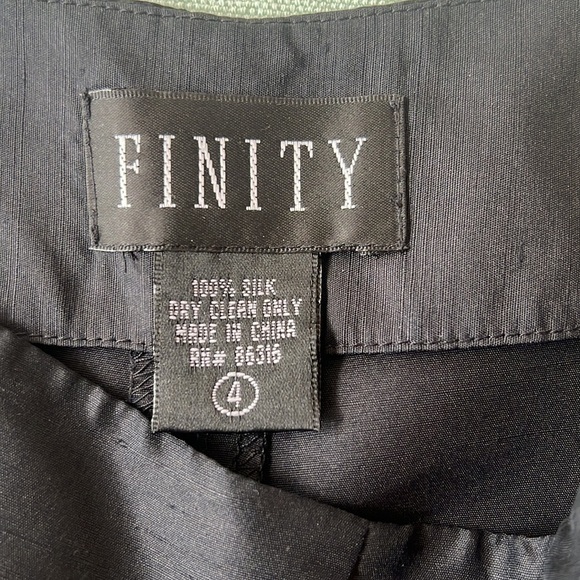 Finity‎ Vintage Black Silk Pants - Picture 4 of 9